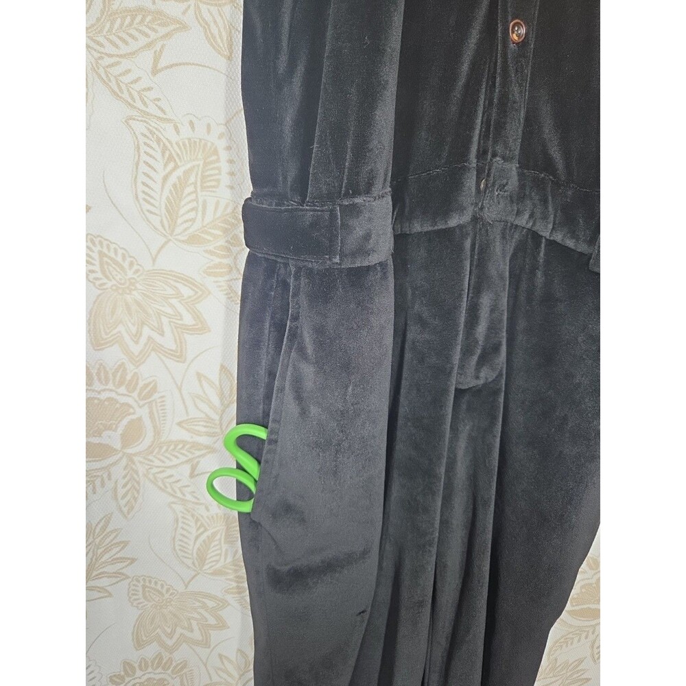 NEW WITH TAGS MENS Romper Jack Velour Velvet Black Jumpsuit LARGE - Picture 11 of 11